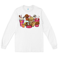 White dachshund coffee cups Long Sleeve Tee - Zillion Design Studio