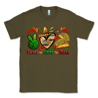 Army Green peace love tacos Classic Tee - Zillion Design Studio