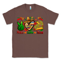 Chestnut peace love tacos Classic Tee - Zillion Design Studio