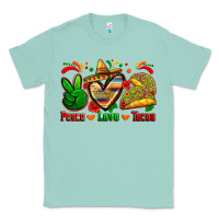Seafoam peace love tacos Classic Tee - Zillion Design Studio