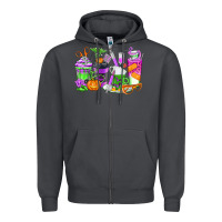 Smoke Halloween Nurse Coffee Cups Zipper Hoodie - texasbilliewilder