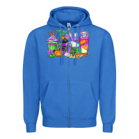 True Royal Halloween Nurse Coffee Cups Zipper Hoodie - texasbilliewilder