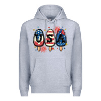 Heather Grey usa popsicles Premium Hoodie - MaliasSmallBusiness