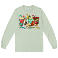 Matcha 100 days of coffee and chaos coffee cups Long Sleeve Tee - Zillion Design Studio