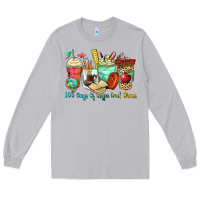 Moon Dust 100 days of coffee and chaos coffee cups Long Sleeve Tee - Zillion Design Studio