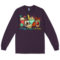 Plum 100 days of coffee and chaos coffee cups Long Sleeve Tee - Zillion Design Studio