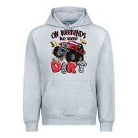 Heather Grey on weekends we wear dirt Urban Hoodie - MaliasSmallBusiness