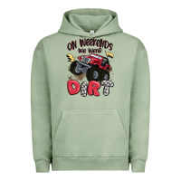 Pigment Oil Green on weekends we wear dirt Urban Hoodie - MaliasSmallBusiness