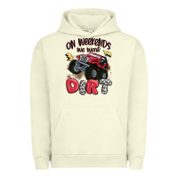 Pigment Pistachio on weekends we wear dirt Urban Hoodie - MaliasSmallBusiness
