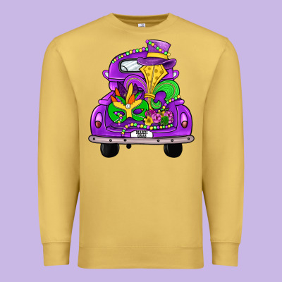 Farm Truck, Mardi Gras Premium Sweatshirt Designed By Jahusdesignshop