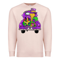 Pale Pink farm truck, mardi gras Premium Sweatshirt - JahusDesignShop