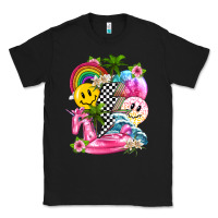 Summer Smile Face And Beach Vibes With Rainbow Tbw Classic Tee | Teevron