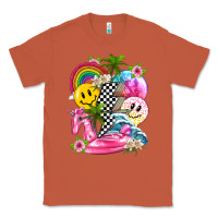 Copper summer smile face and beach vibes with rainbow tbw Classic Tee - texasbilliewilder