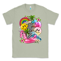 Matcha summer smile face and beach vibes with rainbow tbw Classic Tee - texasbilliewilder