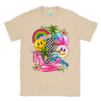 Mushroom summer smile face and beach vibes with rainbow tbw Classic Tee - texasbilliewilder