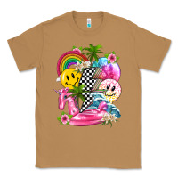 Toasted Coconut summer smile face and beach vibes with rainbow tbw Classic Tee - texasbilliewilder