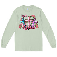 Matcha He Is Risen Cross Long Sleeve Tee - RanaPortraitStore