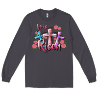 Smoke He Is Risen Cross Long Sleeve Tee - RanaPortraitStore