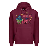 Burgundy wild and free Premium Hoodie - MaliasSmallBusiness