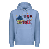 Colony Blue wild and free Premium Hoodie - MaliasSmallBusiness