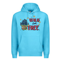 Ocean Blue wild and free Premium Hoodie - MaliasSmallBusiness