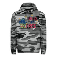 Slate Camo wild and free Premium Hoodie - MaliasSmallBusiness