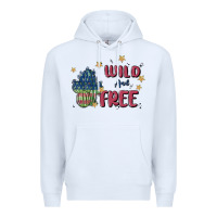 White wild and free Premium Hoodie - MaliasSmallBusiness