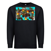 Black Dinosaur monster truck Premium Sweatshirt - Artiststas