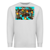 Dove Grey Dinosaur monster truck Premium Sweatshirt - Artiststas