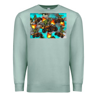 Seafoam Dinosaur monster truck Premium Sweatshirt - Artiststas