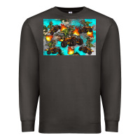 Smoke Dinosaur monster truck Premium Sweatshirt - Artiststas