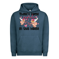 Pigment Midnight Navy there's some cupid's in this house Urban Hoodie - MaliasSmallBusiness