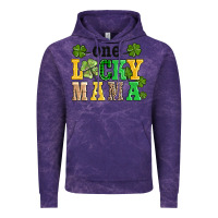 Cloud Purple one lucky mama Vintage Hoodie - AdoDesignShop