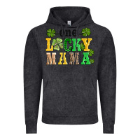 Vintage Black one lucky mama Vintage Hoodie - AdoDesignShop