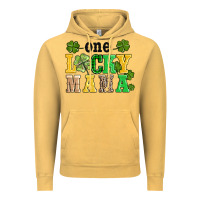 Vintage Mustard one lucky mama Vintage Hoodie - AdoDesignShop