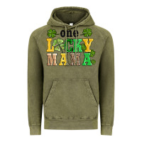Vintage Olive one lucky mama Vintage Hoodie - AdoDesignShop