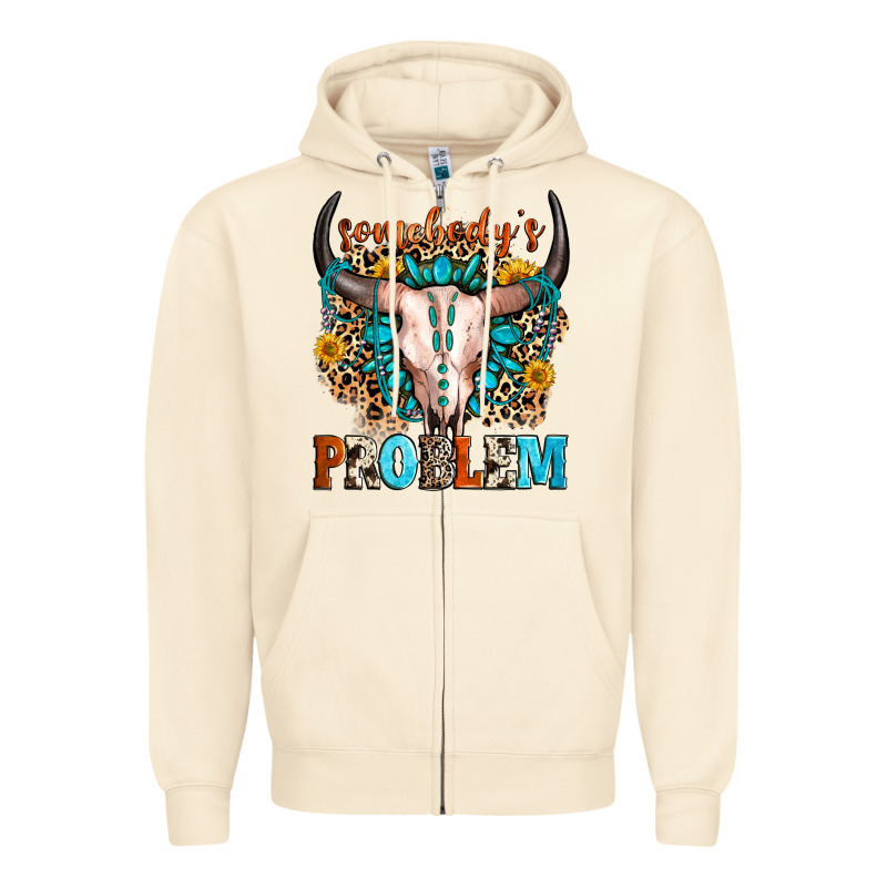 Somebody's Problem Zipper Hoodie by Zillion Design Studio | Teevron