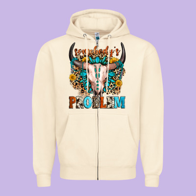Somebody's Problem Zipper Hoodie Designed By Zillion Design Studio