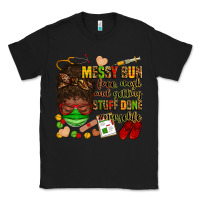Black messy bun face mask & getting stuff done  #nurselife Classic Tee - Zillion Design Studio