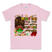 Bubblegum Pink messy bun face mask & getting stuff done  #nurselife Classic Tee - Zillion Design Studio