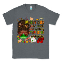Charcoal Heather messy bun face mask & getting stuff done  #nurselife Classic Tee - Zillion Design Studio