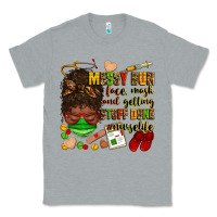 Heather Grey messy bun face mask & getting stuff done  #nurselife Classic Tee - Zillion Design Studio