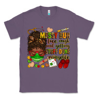 Lavender messy bun face mask & getting stuff done  #nurselife Classic Tee - Zillion Design Studio