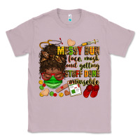 Lilac messy bun face mask & getting stuff done  #nurselife Classic Tee - Zillion Design Studio