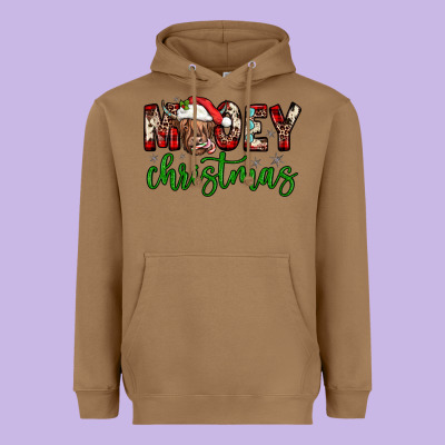 Mooey Christmas Heavyweight Hoodie Designed By Jahusdesignshop