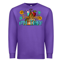 Purple teaching my tribe Premium Sweatshirt - BundleAndBundleShop