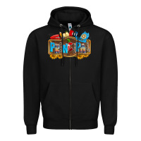 Black principal Zipper Hoodie - Zillion Design Studio