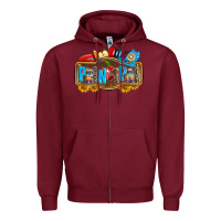 Burgundy principal Zipper Hoodie - Zillion Design Studio