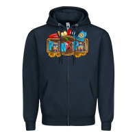 Navy principal Zipper Hoodie - Zillion Design Studio
