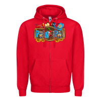 Red principal Zipper Hoodie - Zillion Design Studio